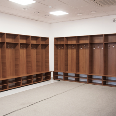 brown wood changing pods