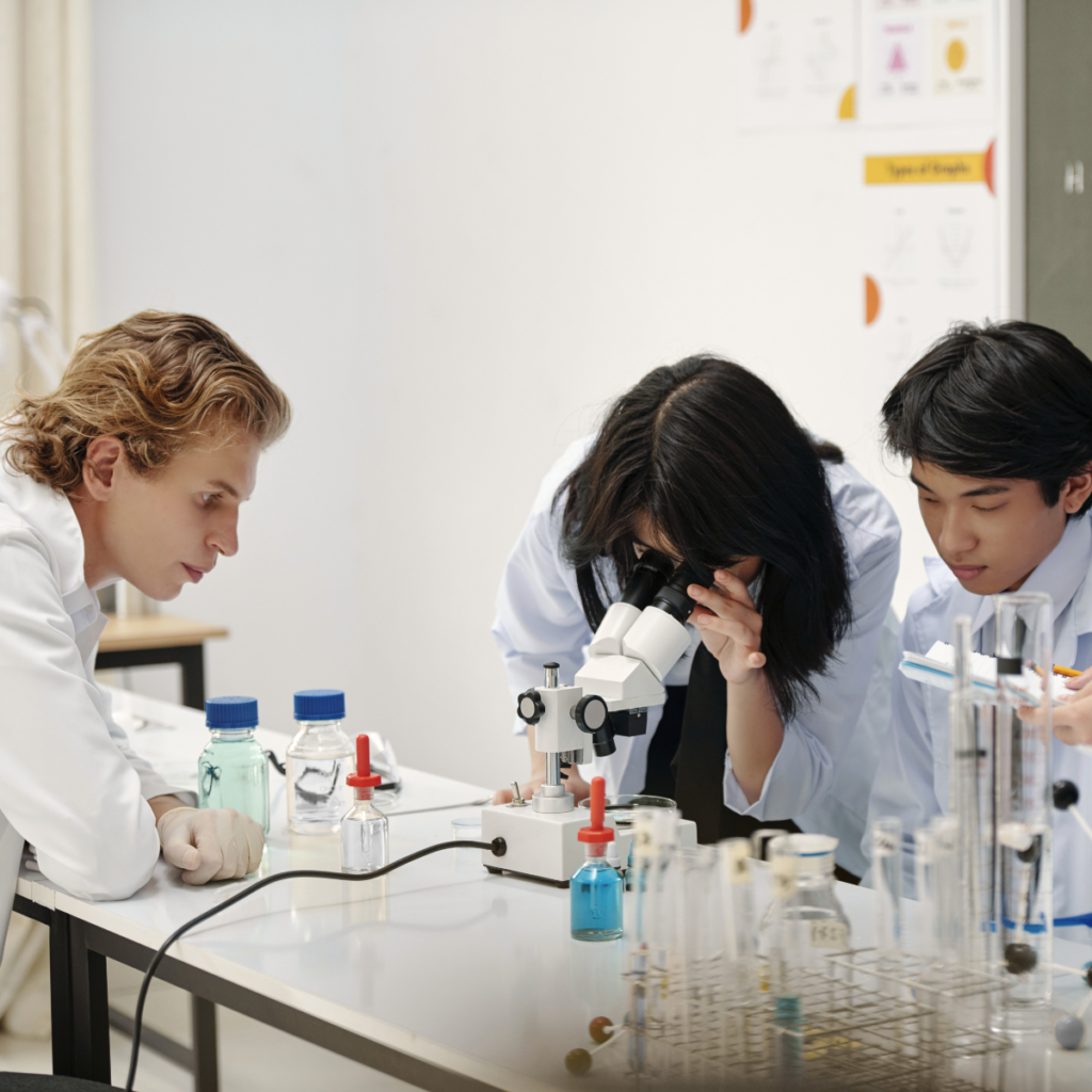 science lab with students